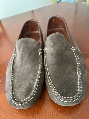 Allen Edmonds Irvine Brown Suede Driving Loafers Shoes Mens 11 M Made in USA